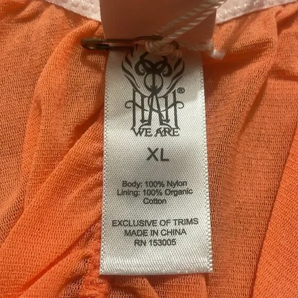 HAH by Free People Tangerine Fly Girl Mesh Panty - Picture 4 of 5